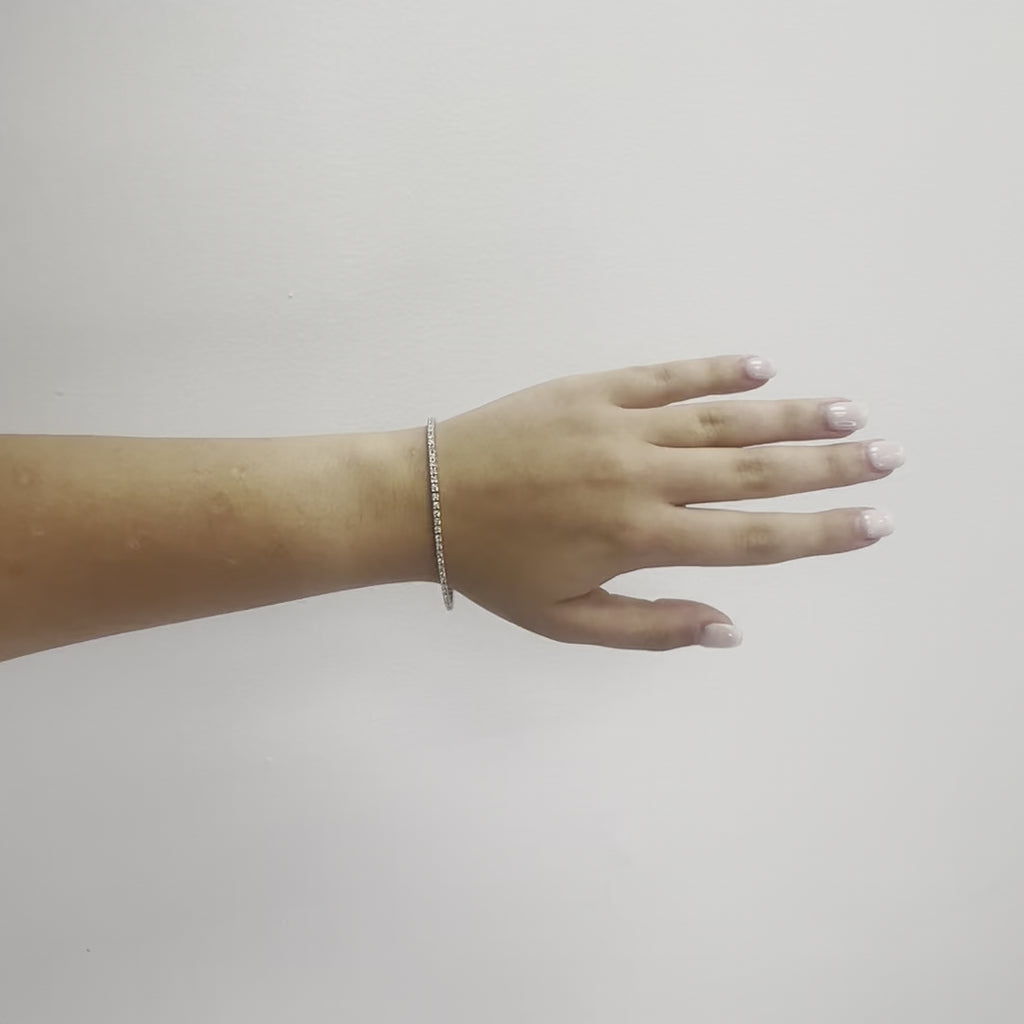 Diamond Tennis Bracelet (2.50 ct.) 4-Prongs Setting - Made in Italy