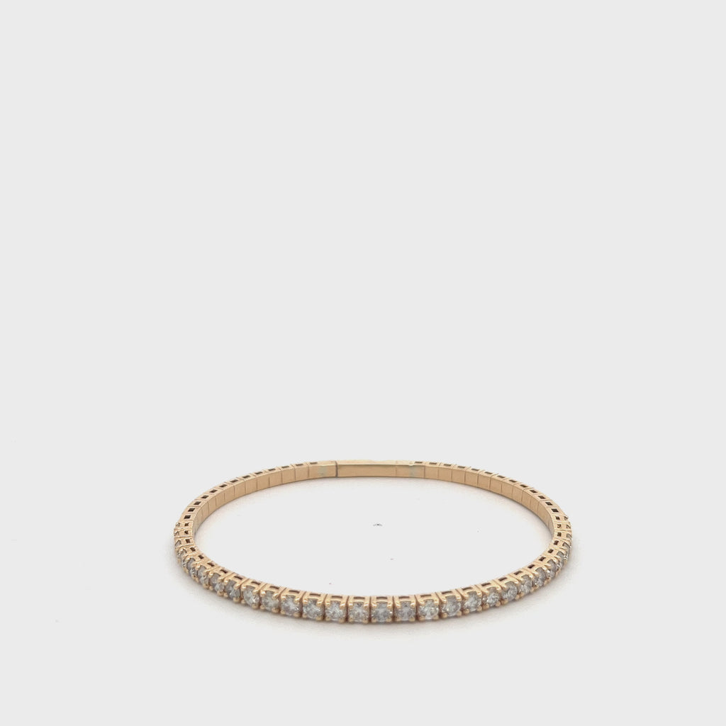 HalfWay Flexible Diamond Stackable Bangle Bracelet Cuff (3.00 ct.) in 14K Gold
