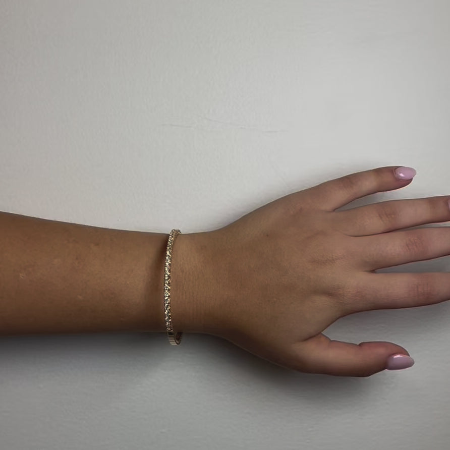 HalfWay Flexible Diamond Stackable Bangle Bracelet Cuff (3.00 ct.) in 14K Gold