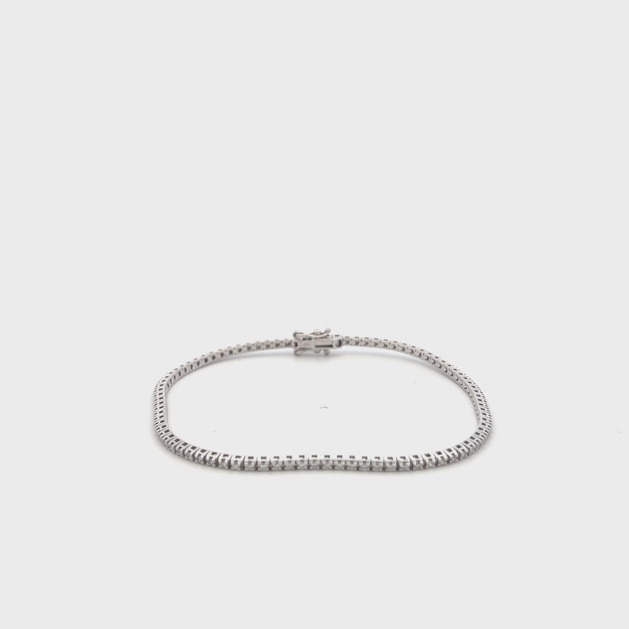 Diamond Tennis Bracelet (1.00 ct.) 4-Prongs Setting - Made in Italy