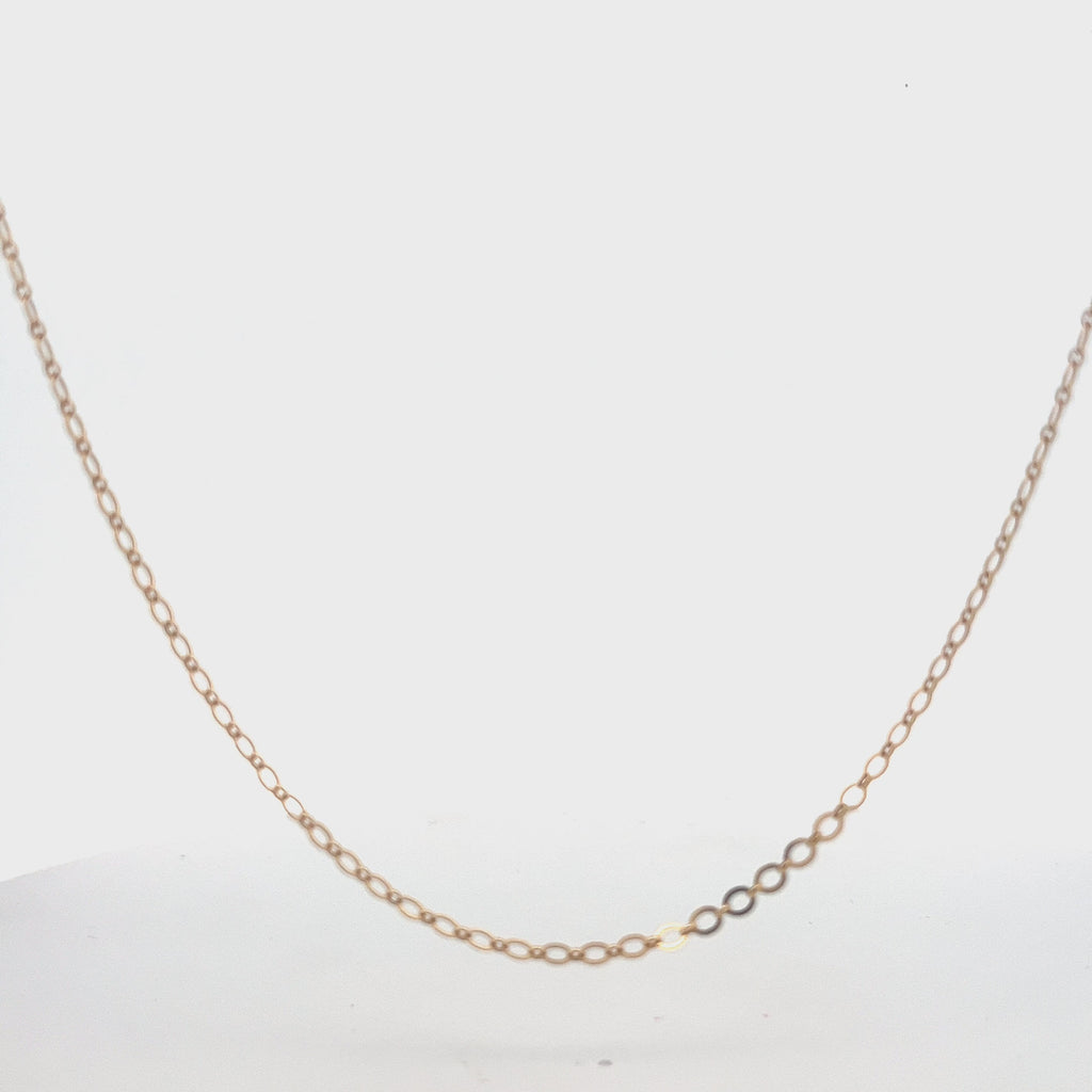 Oval Link Chain Necklace in 14K Gold