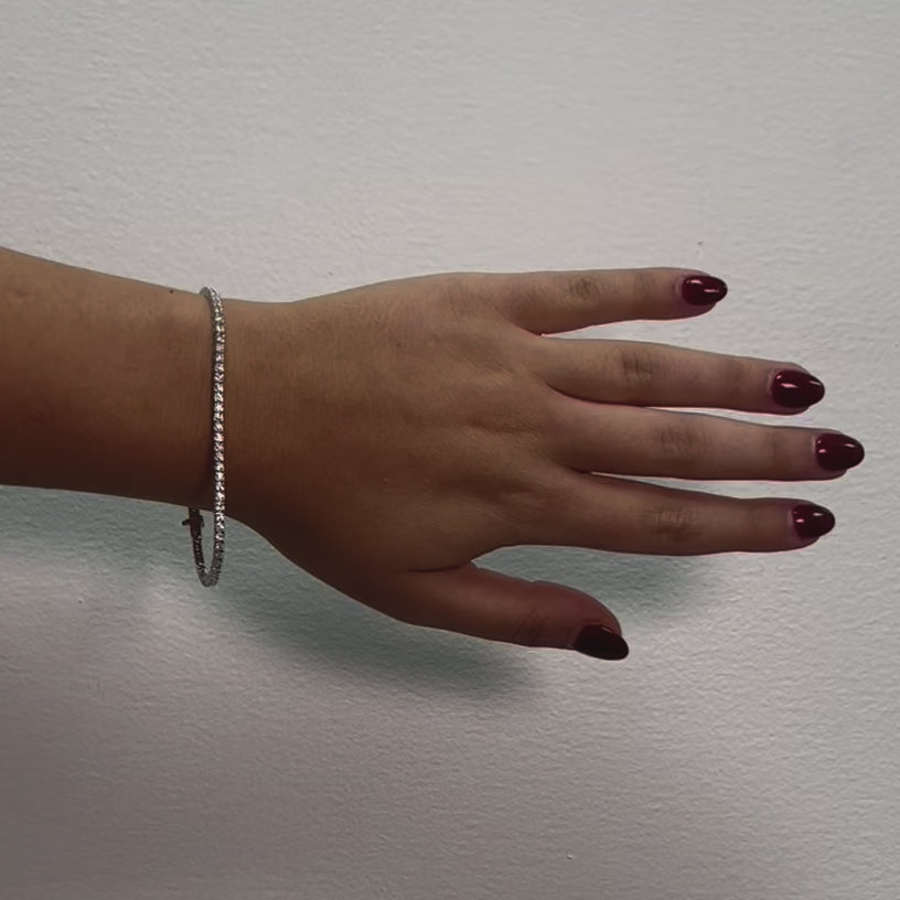 Lab Grown Diamond Tennis Bracelet (2.00 ct.) 2.40mm 4-Prongs Setting in 14K Gold