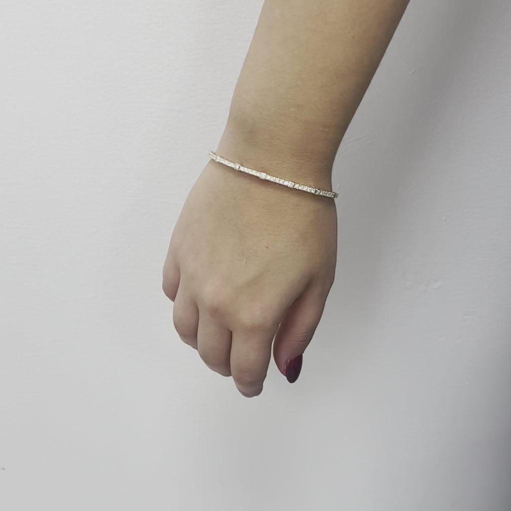 Diamond Flexible Bangle Bracelet (1.35 ct.) in 14K Gold