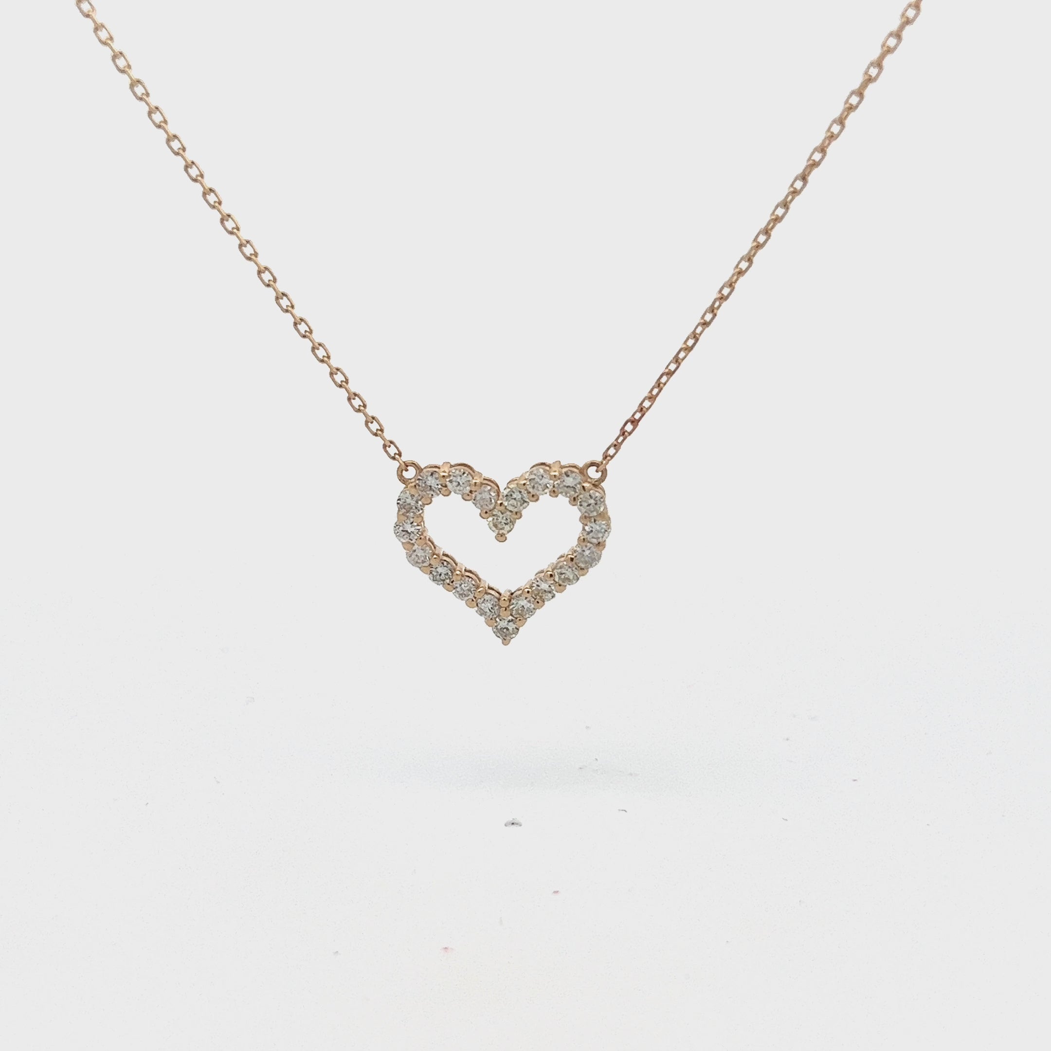 Diamond Heart Necklace (1.00 ct.) in 14K Gold