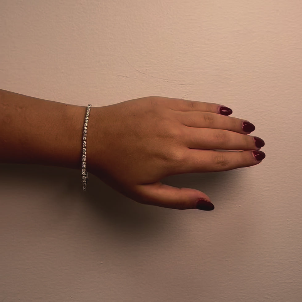 Lab Grown Diamond Tennis Bracelet (4.00 ct.) 2.80mm 4-Prongs Setting in 14K Gold