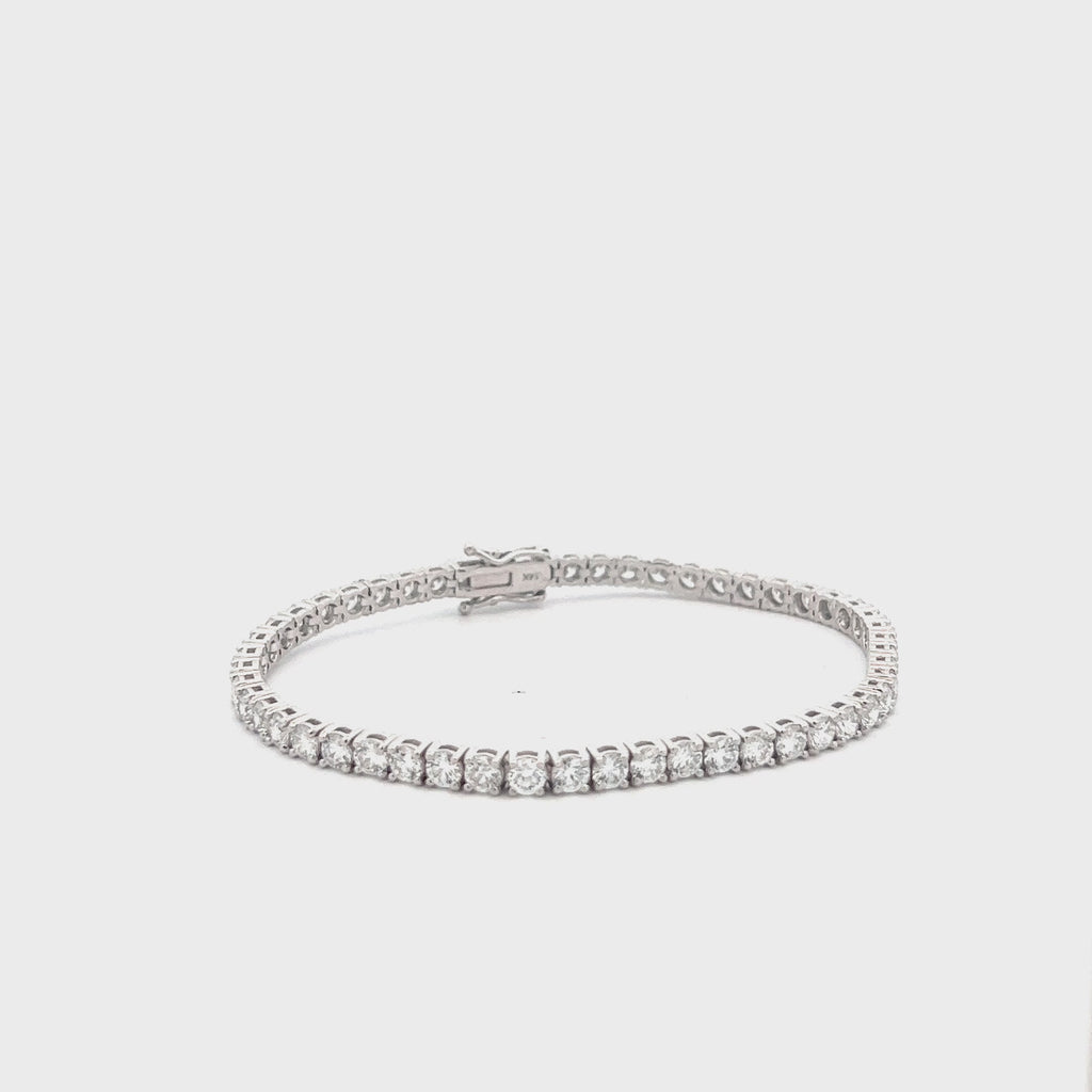Lab Grown Diamond Tennis Bracelet (7.00 ct.) 3.60mm 4-Prongs Setting in 14K Gold