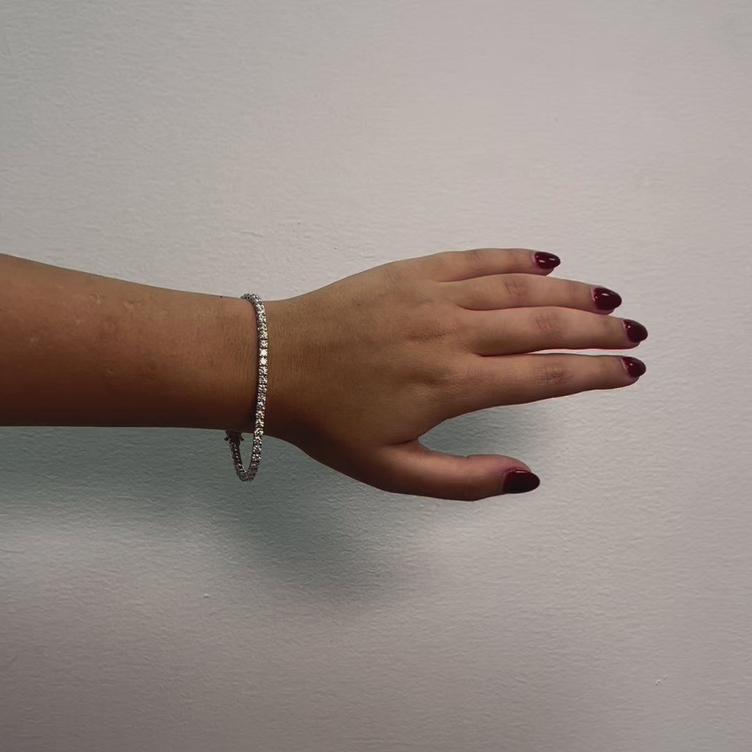 Lab Grown Diamond Tennis Bracelet (6.00 ct.) 3.30mm 4-Prongs Setting in 14K Gold