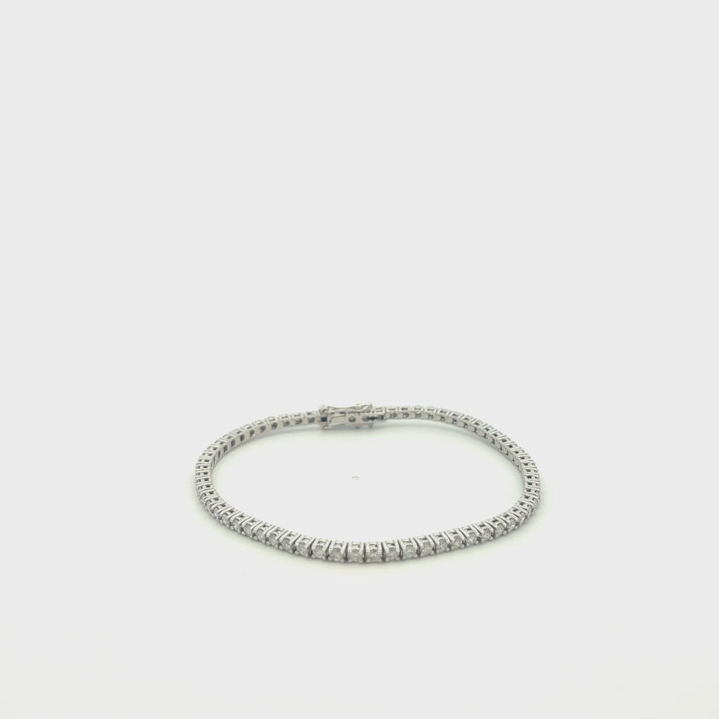Diamond Tennis Bracelet (2.50 ct.) 4-Prongs Setting - Made in Italy