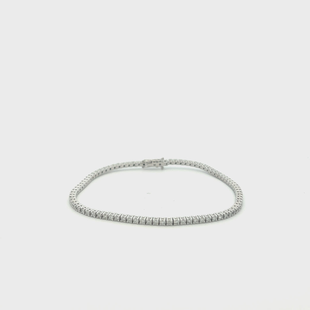 Diamond Tennis Bracelet (1.50 ct.) 4-Prongs Setting - Made in Italy
