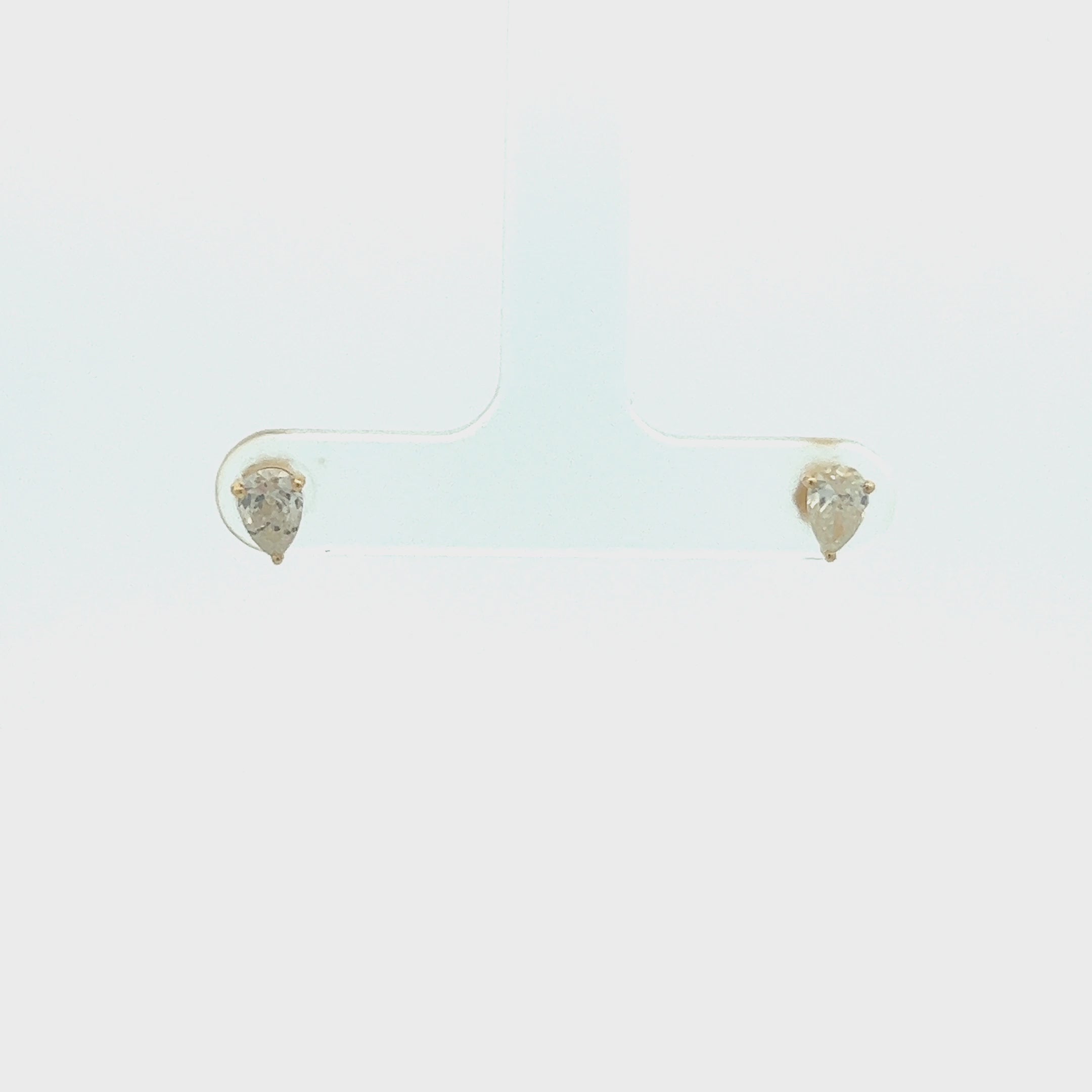 Pear Shape Diamond Studs Earrings (0.70 ct.) in 14K Gold