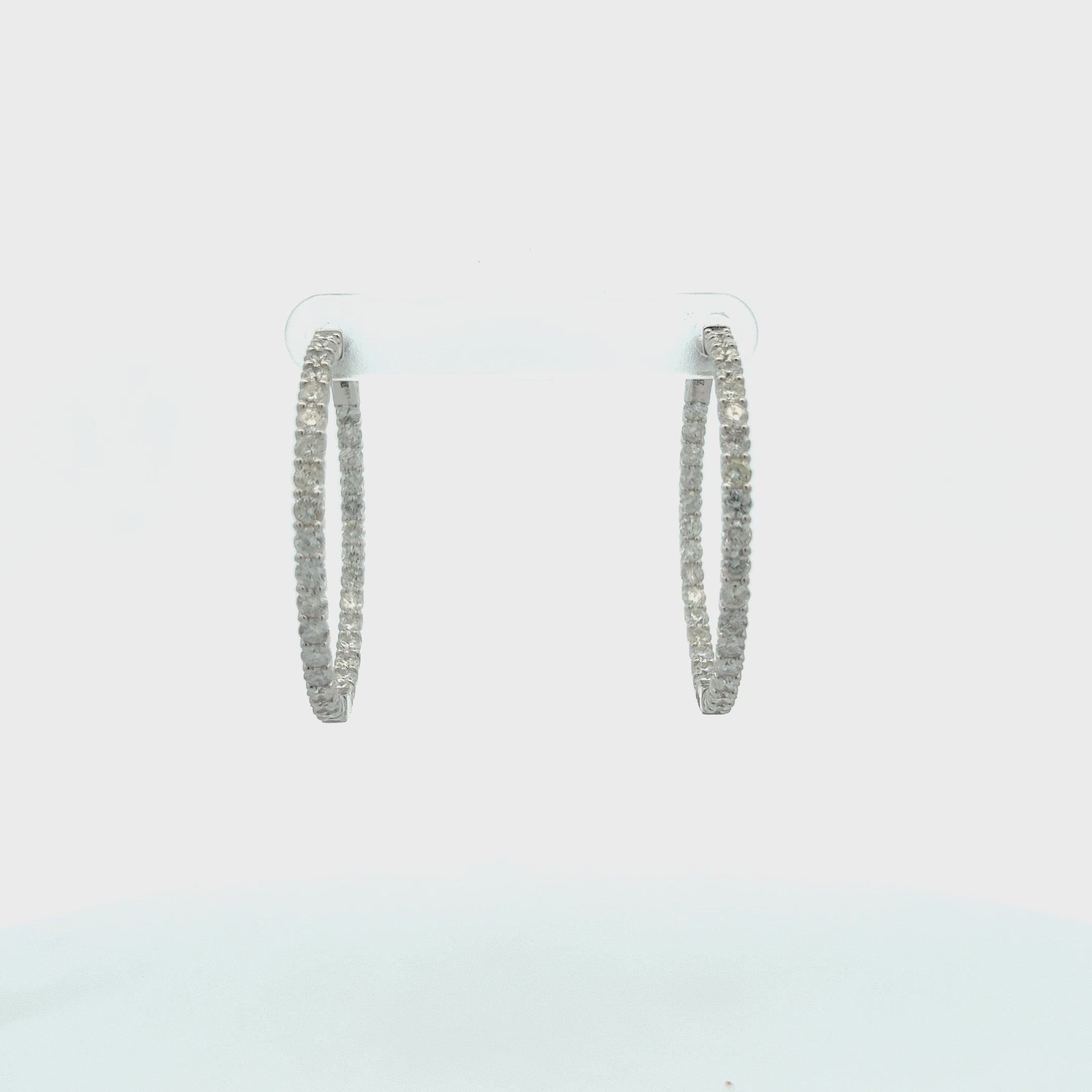 Diamond Inside-Out 1.25'' Hoop Earrings (1.60 ct.) in 14K Gold