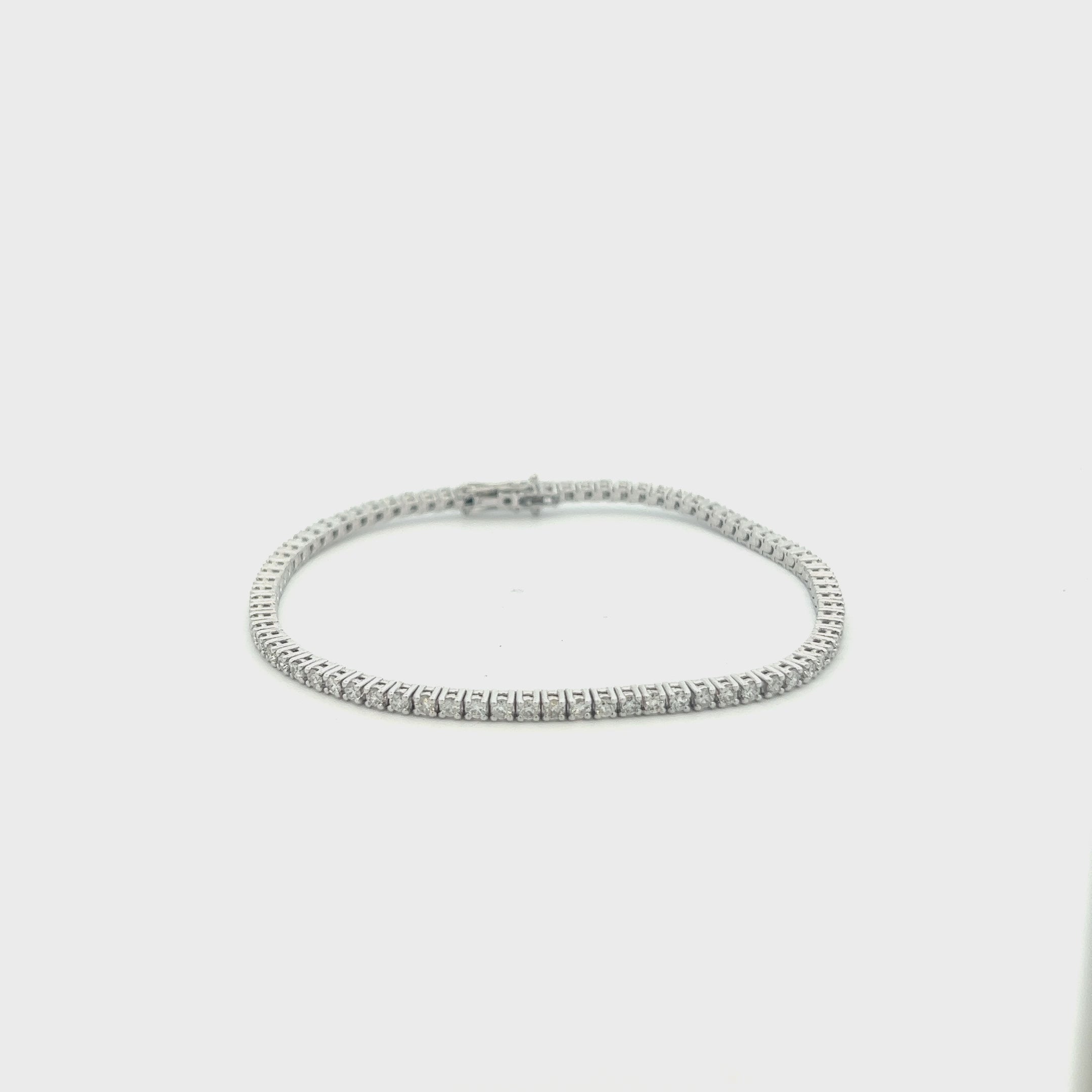 Diamond Tennis Bracelet (2.00 ct.) 4-Prongs Setting - Made in Italy