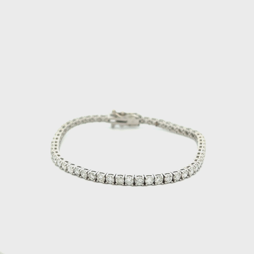 Diamond Tennis Bracelet (3.30 ct.) 2.30 mm 4-Prongs Setting in 14K Gold