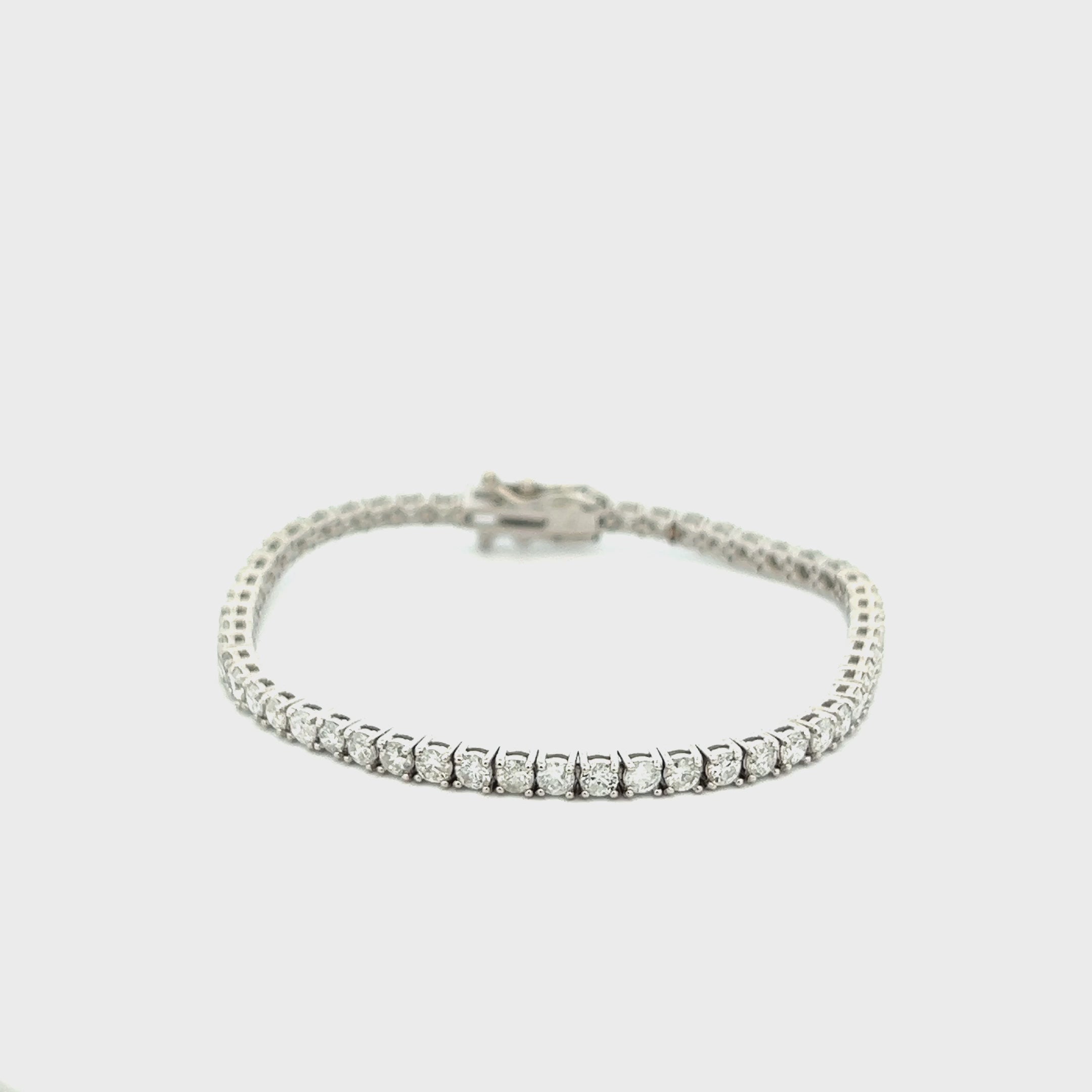 Diamond Tennis Bracelet (3.30 ct.) 2.30 mm 4-Prongs Setting in 14K Gold