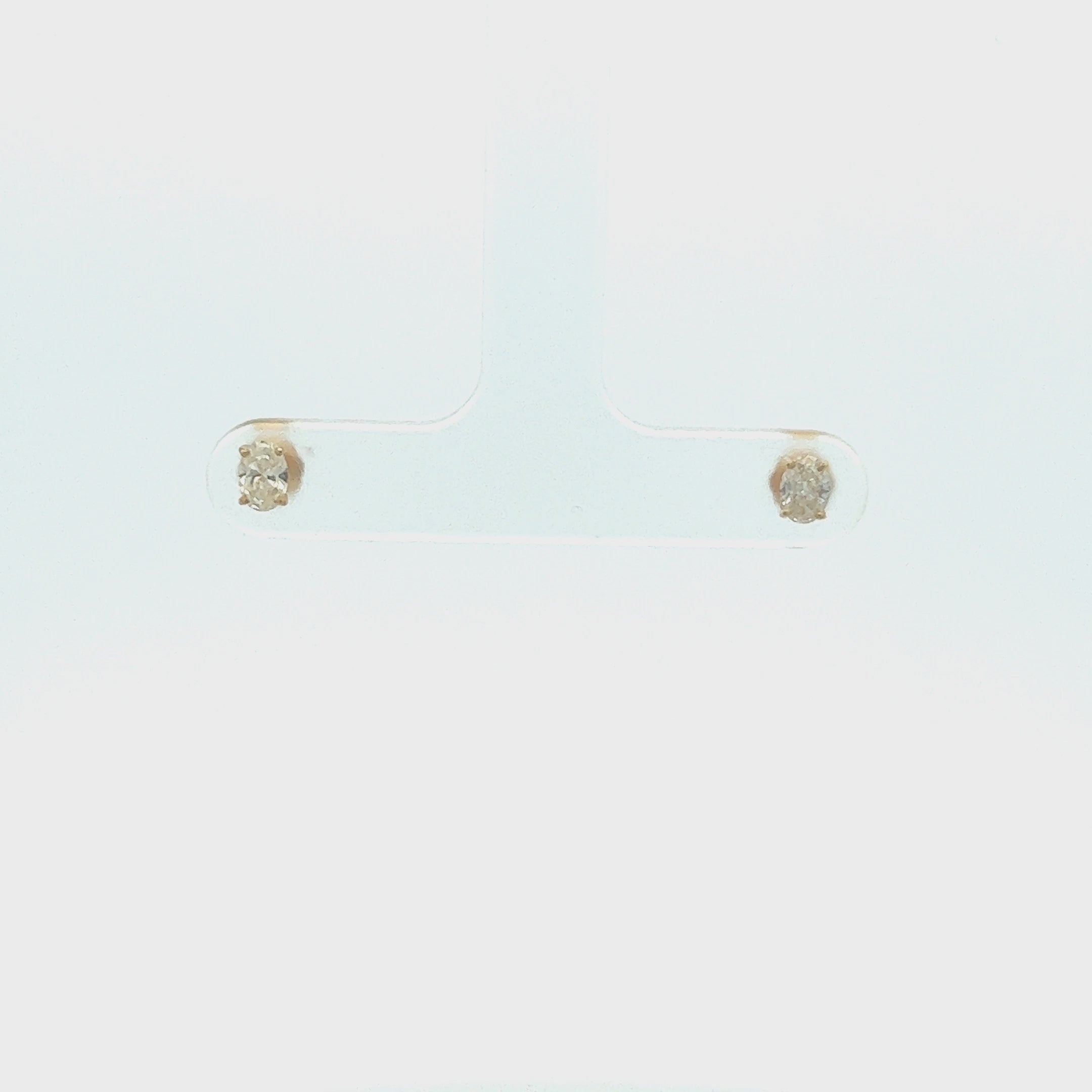Diamond Oval Shape Studs Earrings (0.40 ct.) in 14K Gold