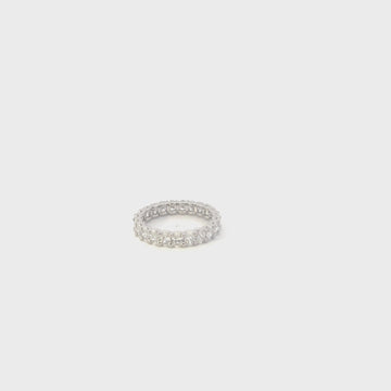 Oval Shape Diamond Eternity Ring Band (2.00 ct.) in Platinum