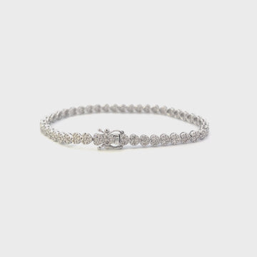 Diamond Heart Shape Tennis Bracelet (2.55 ct.) in 14K Gold