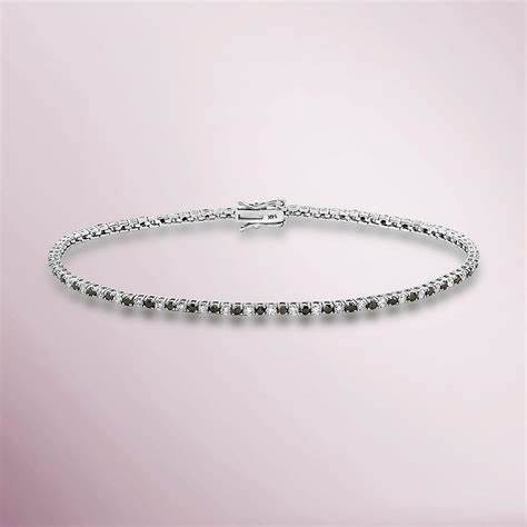 Alternate Black & White Diamond Tennis Bracelet (2.00 ct.) 2.00 mm 4-Prongs Setting in 14K Gold