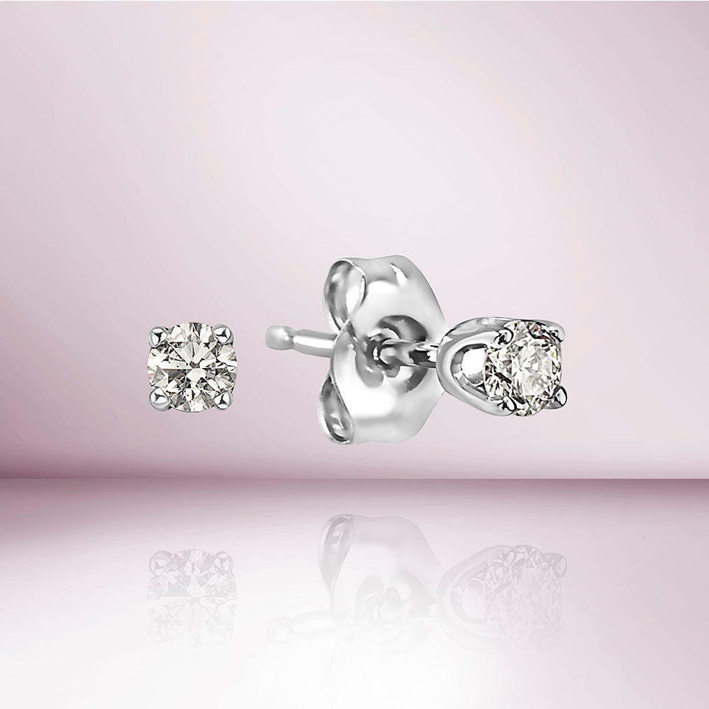 Diamond Micro Stud Earring (0.02-0.20 ct.) in 14K Gold