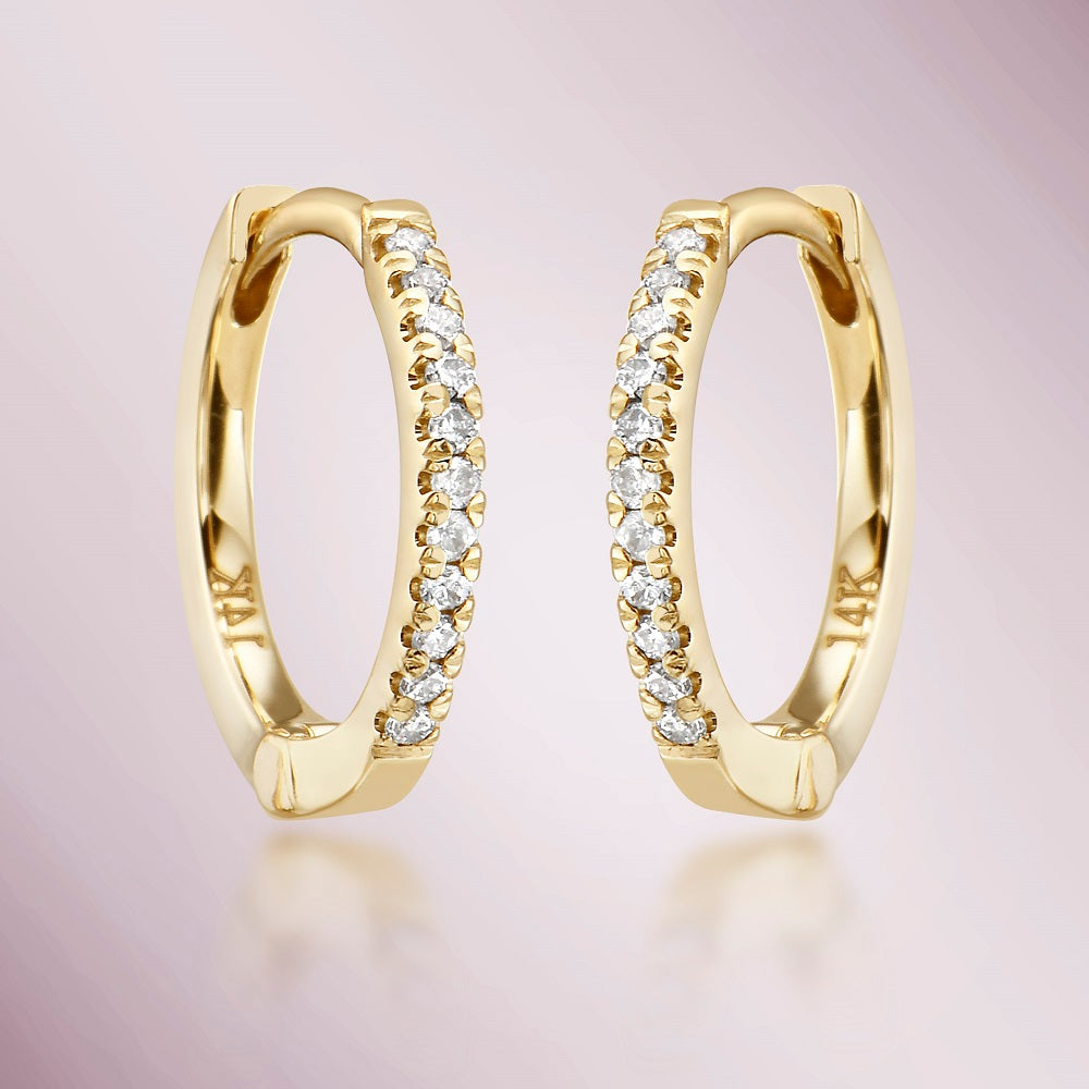 Diamond Huggies Earrings (0.12 ct.) in 14K Gold