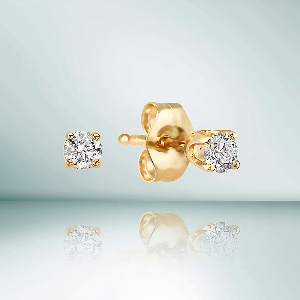 Diamond Micro Stud Earring (0.02-0.20 ct.) in 14K Gold