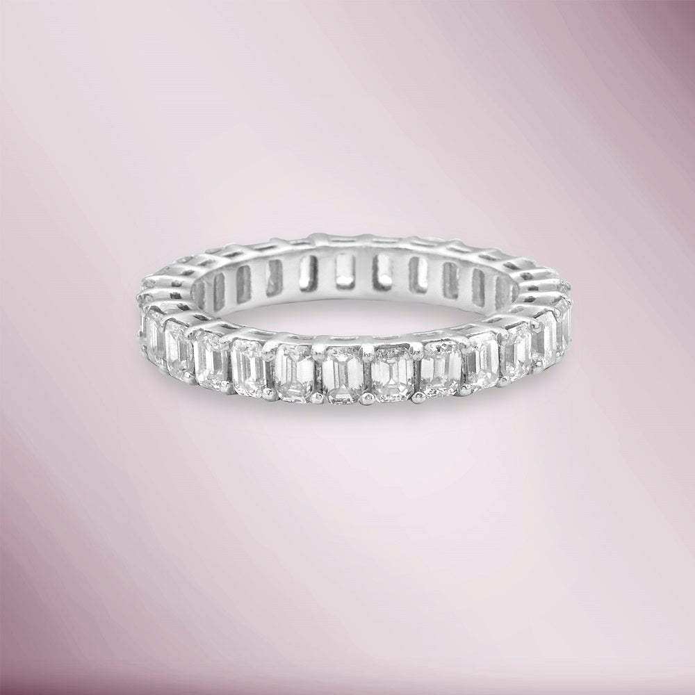 Emerald Cut Diamonds Eternity Band (2.50 ct.) in 14K Gold