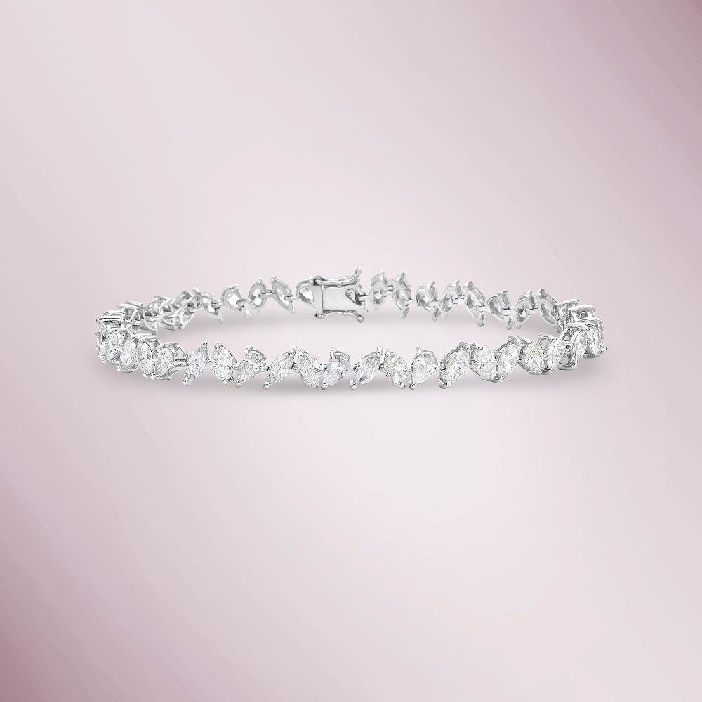 Fancy Multi Shape Diamond Bracelet (7.00 ct.) in 18K Gold