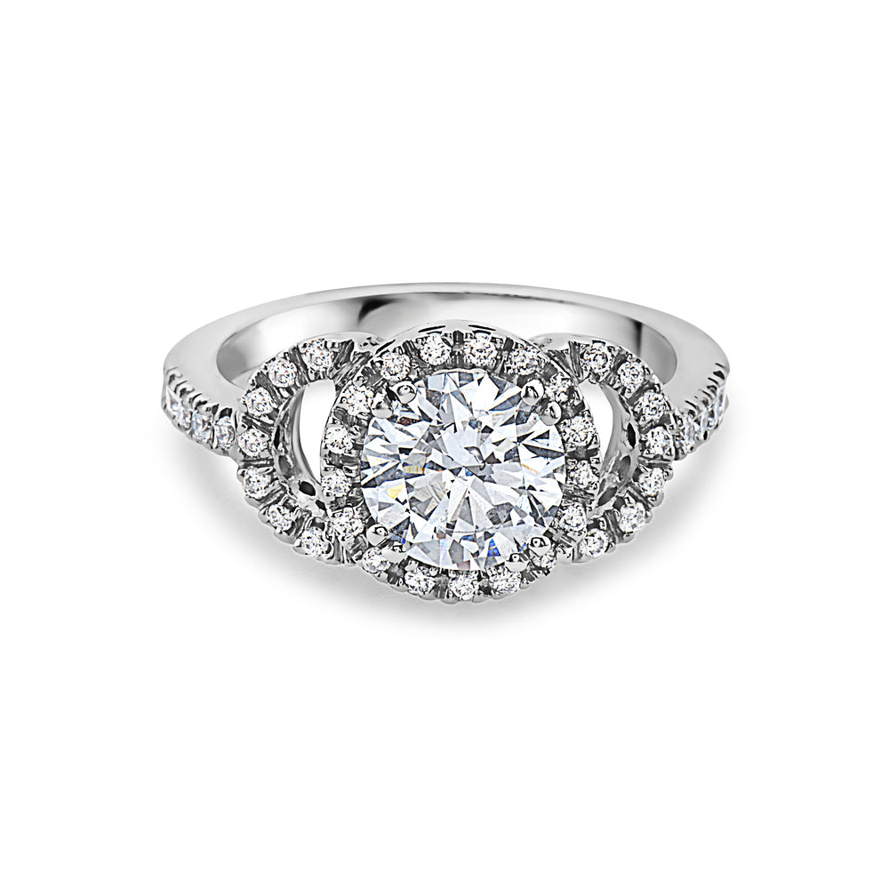 Ready to Ship Diamond Engagement Ring (2.14 ct.) in 18K Gold, Made in Italy