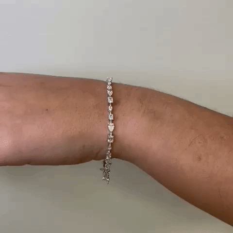 Multi Shape Diamond Bracelet (3.80 ct.) 18K Gold