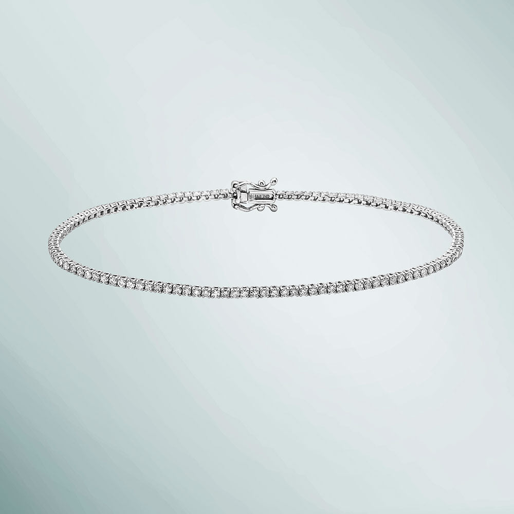 Diamond Tennis Bracelet (1.00 ct.) 1.7 mm 4-Prongs Setting in 14K Gold