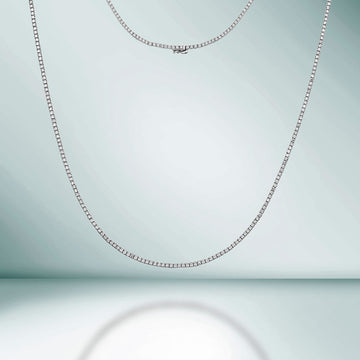 Diamond Tennis Necklace (4.50 ct.) 1.7 mm 4-Prongs Setting in 14K Gold