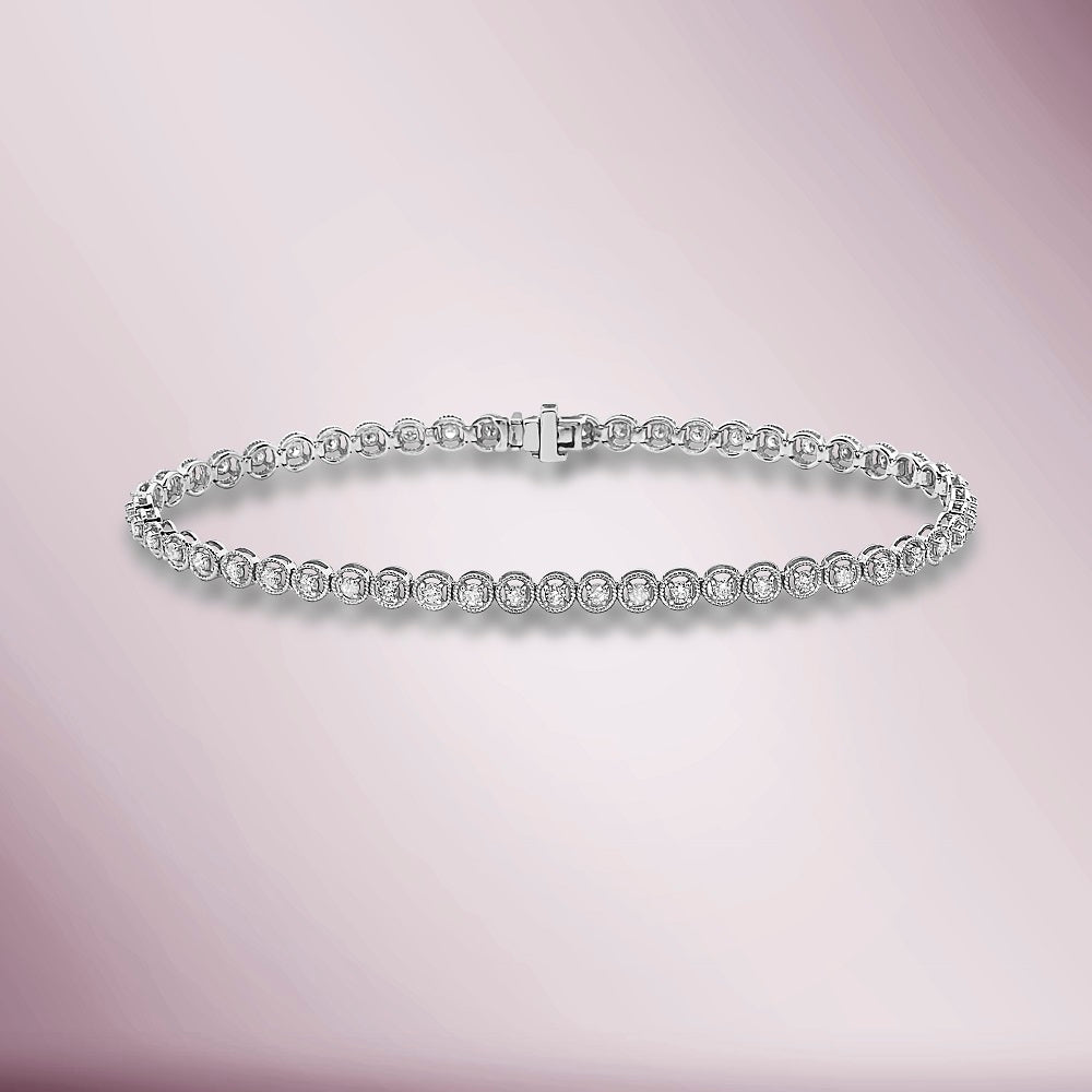 Diamond Tennis Bracelet (1.00 ct.) 1.75 mm 4-Prongs Setting in 14K Gold