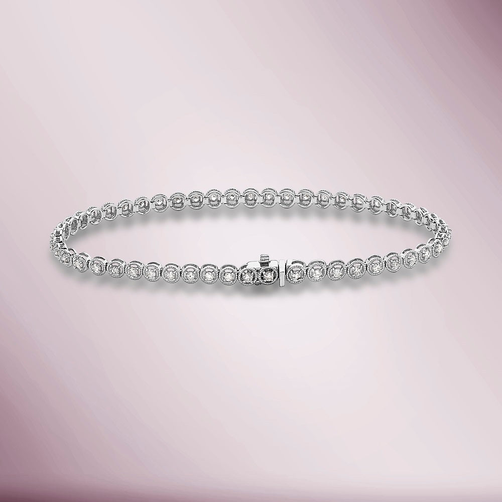 Diamond Tennis Bracelet (1.00 ct.) 1.75 mm 4-Prongs Setting in 14K Gold