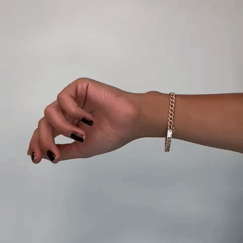 Diamond Mini Cuban Link Bracelet (1.00 ct.) 5 mm Pave' Setting in 14K Gold