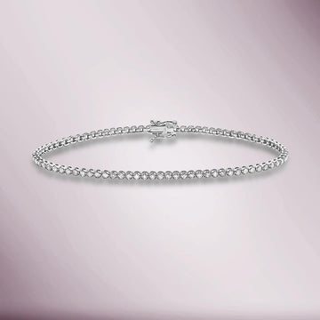 Diamond Tennis Bracelet (2.00 ct.) 1.8 mm Buttercup Setting in 14K Gold