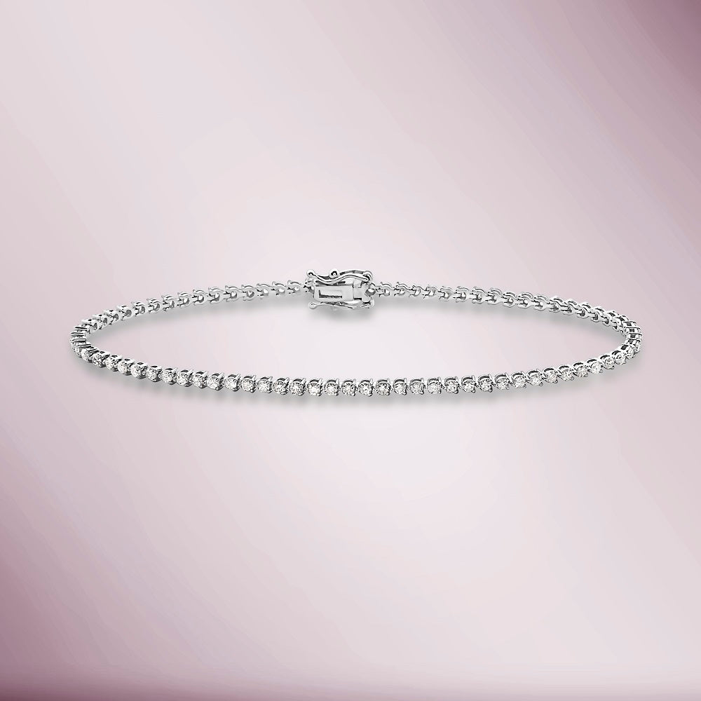 Diamond Tennis Bracelet (1.50 ct.)  1.7 mm 3-Prongs Setting in 14K Gold