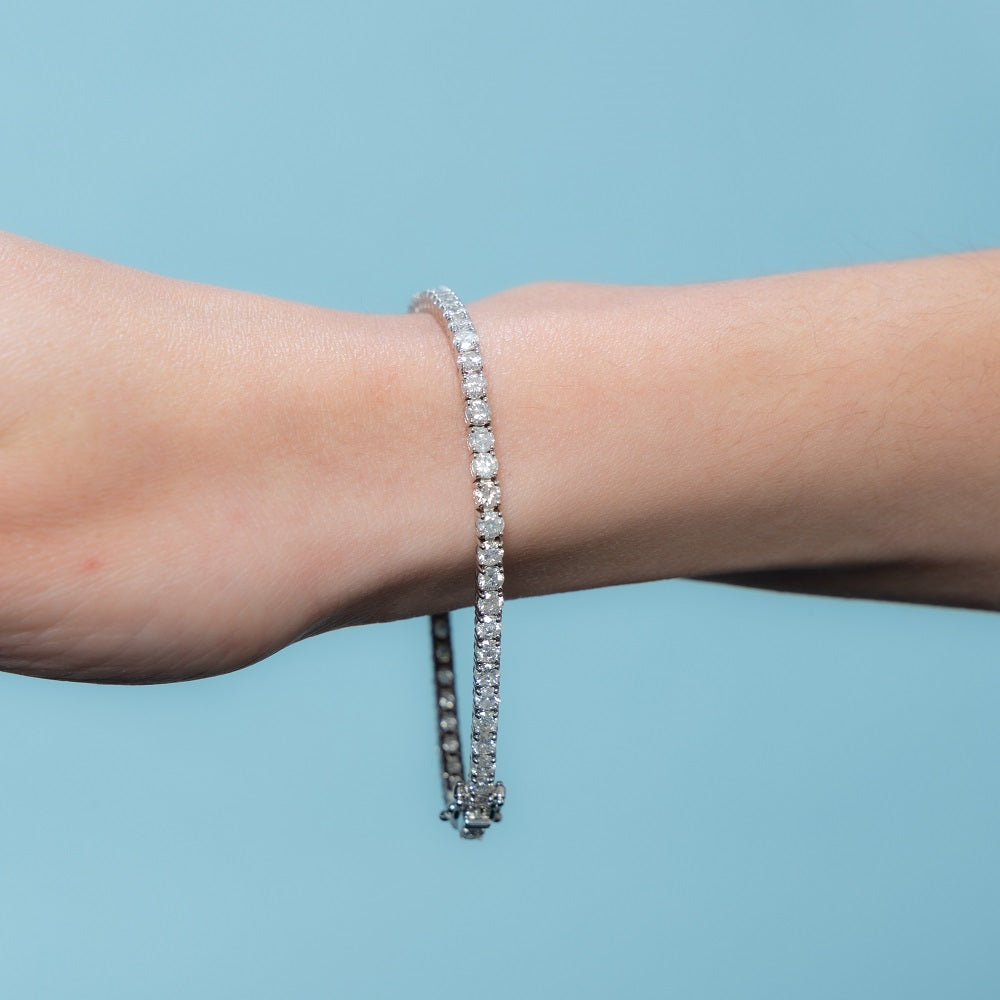 Diamond Tennis Bracelet (6.00 ct.) 3.2 mm 4-Prongs Setting in 14K Gold