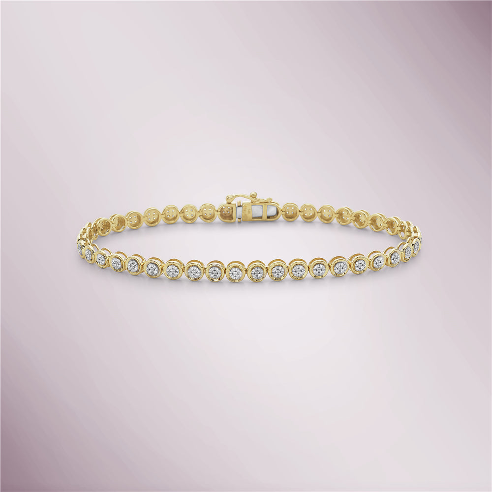 Natural Diamonds Micro-Pavé Tennis Bracelet (0.50 ct.) in 14k Gold