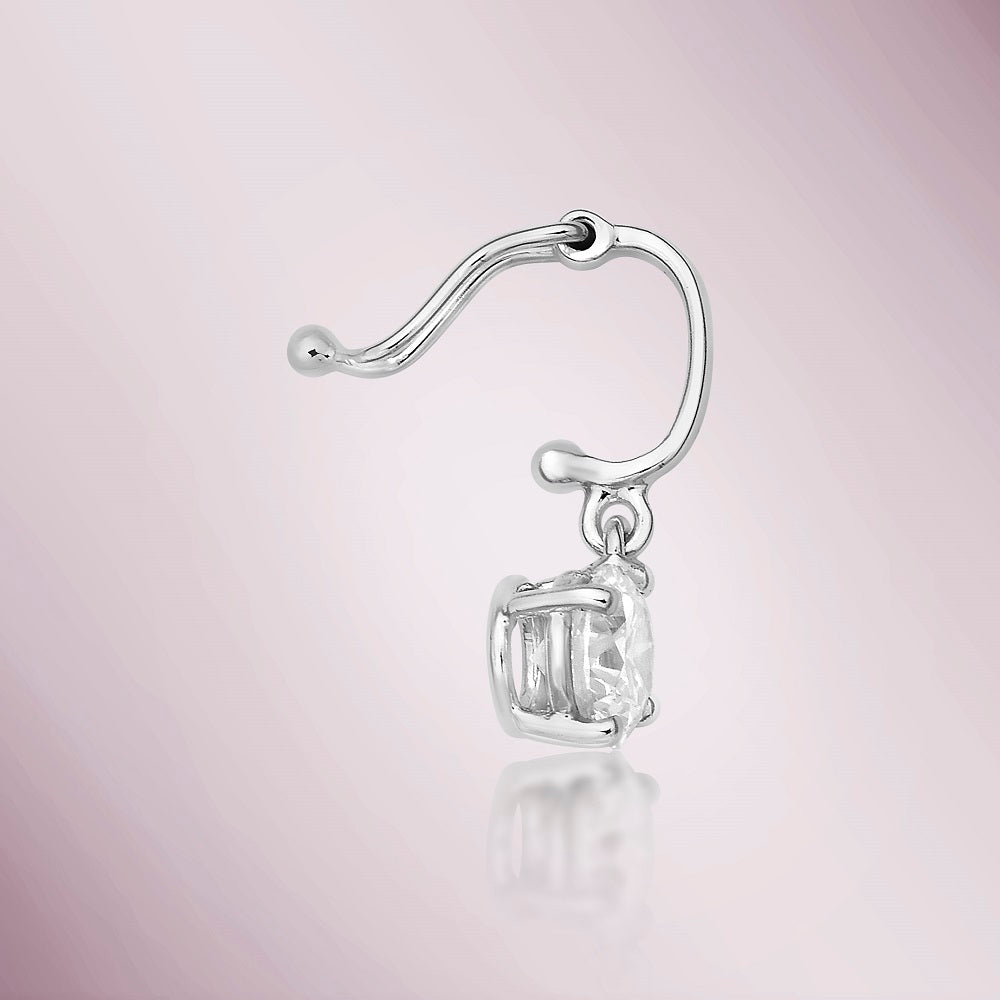 Solitaire Dangling Pendant (0.50 ct.) in 14K Gold Compatible for Tennis Necklaces