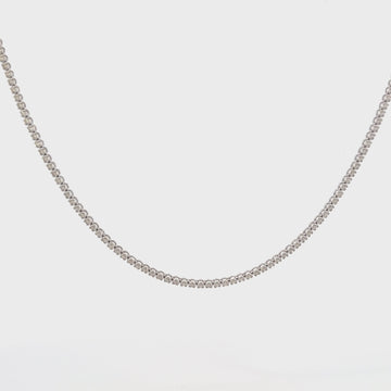 Diamond Tennis Necklace (3.50 ct.) 1.6 mm Buttercup Setting in 14K Gold