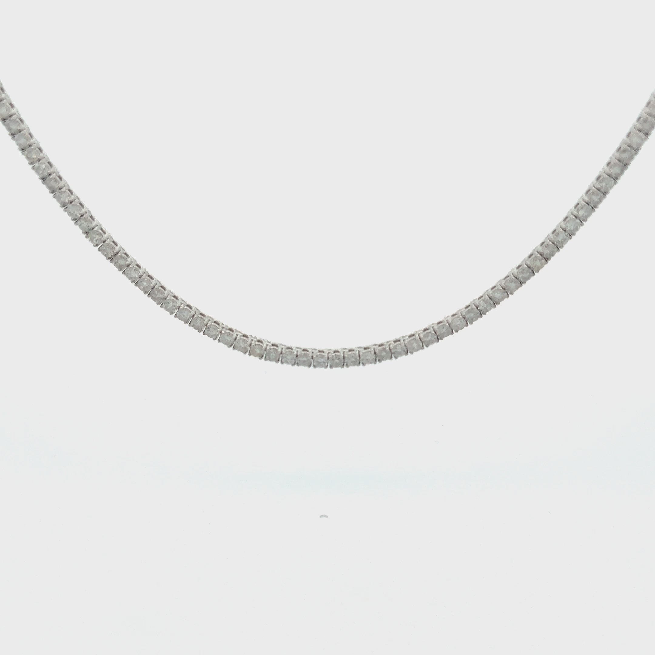 Diamond Tennis Necklace (9.30 ct.) 2.5 mm 4-Prongs Setting in 14K Gold