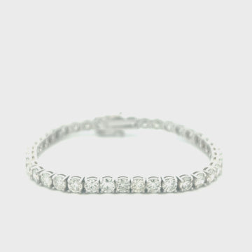 Diamonds Tennis Bracelet (10.00 ct.) 4.00 mm 4-Prongs Setting in 14K Gold