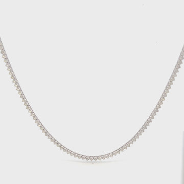 Diamond Tennis Necklace (7.50 ct.) 2.2 mm 3-Prongs Setting in 14K Gold