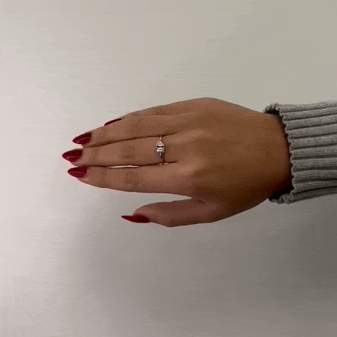 Emerald Cut & Pear Shape Diamond Duo Ring (0.52 ct.) in 14K Gold