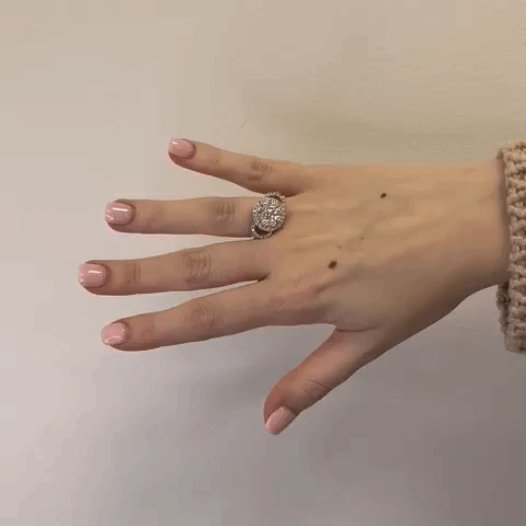 Ready to Ship Diamond Cluster Illusion Engagement Ring (1.23 ct.) in 18K Gold