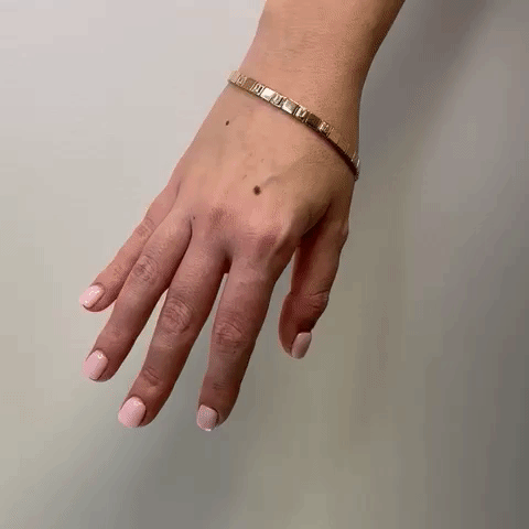 Fancy Square Bracelet With Emerald Cut Diamonds (0.55 ct.) in 14K Gold