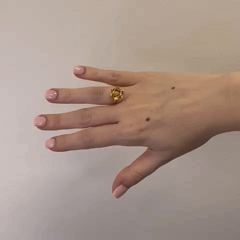 Ready to Ship Flower Diamond Ring (0.07 ct.) in 18K Gold