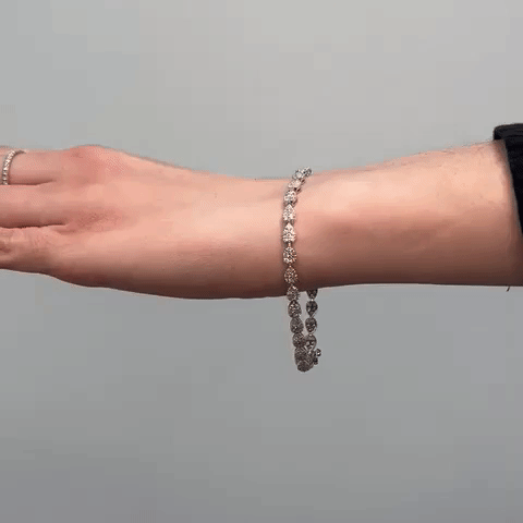 Diamond Oval Shape Tennis Bracelet (2.75 ct.) 2 mm 4-Prongs Setting in 14K Gold